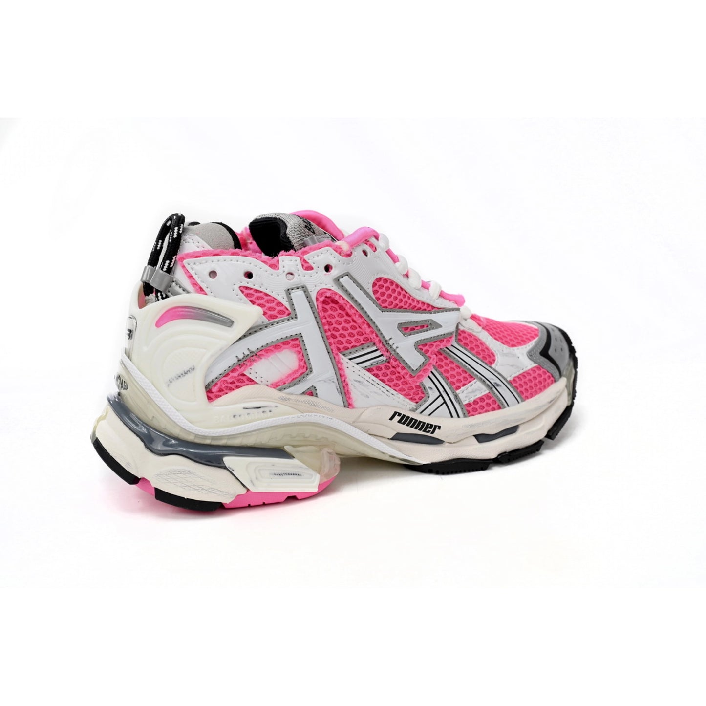 Balenciaga Runner White Fluo Pink Powder 677402 W3RBN 9155